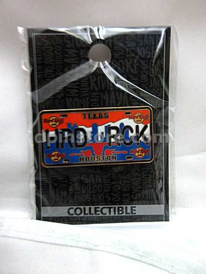 Hard Rock Cafe Core License Plate Pin (Texas Houston)