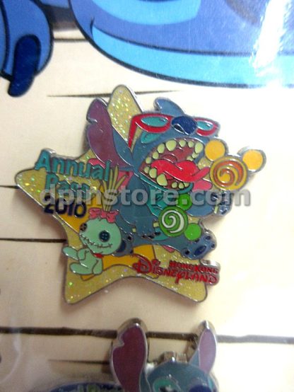 Hong Kong Disneyland 2010 Annual Passholders Exclusive Stitch Pin Set of 4