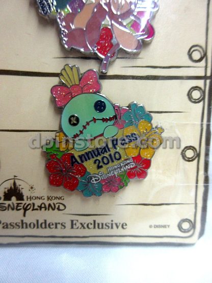 Hong Kong Disneyland 2010 Annual Passholders Exclusive Stitch Pin Set of 4