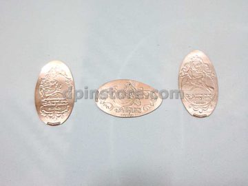 Hong Kong Disneyland Disney Princess Elongated Penny Coins Set of 3 (2020 Version)