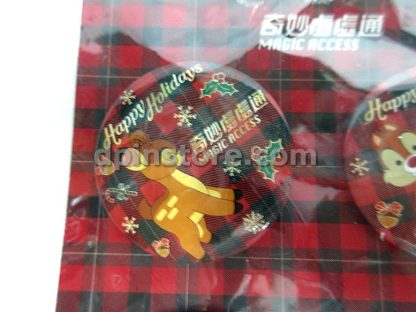 Hong Kong Disneyland "Magic Access" Christmas Badge Pins Set of 4