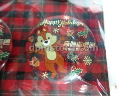 Hong Kong Disneyland "Magic Access" Christmas Badge Pins Set of 4
