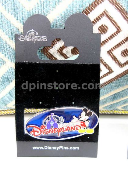 Hong Kong Disneyland Mickey Mouse and Minnie Mouse Pins Set of 2