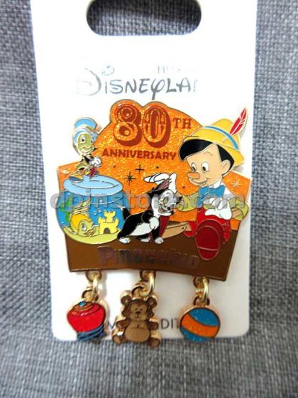 Hong Kong Disneyland Pinocchio 80th Anniversary Pin limited Edition
