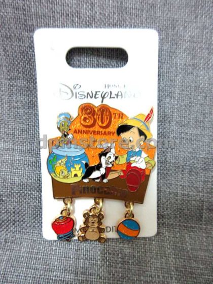 Hong Kong Disneyland Pinocchio 80th Anniversary Pin limited Edition