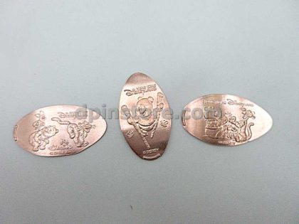 Hong Kong Disneyland Winnie the Pooh and Friends Elongated Penny Coins Set of 3 (2020 Version)