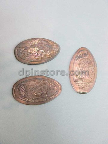 Universal Studios Japan Spider-Man Elongated Penny Coins Set of 3